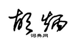朱锡荣胡炳草书个性签名怎么写