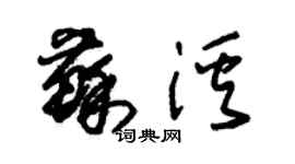 朱锡荣苏溪草书个性签名怎么写