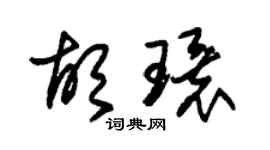 朱锡荣胡环草书个性签名怎么写