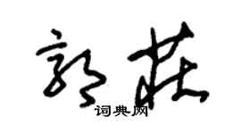 朱锡荣郭庄草书个性签名怎么写