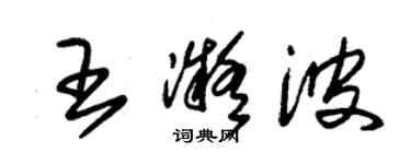 朱锡荣王凝波草书个性签名怎么写