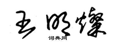 朱锡荣王明灿草书个性签名怎么写