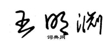 朱锡荣王明渊草书个性签名怎么写