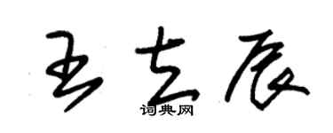 朱锡荣王立辰草书个性签名怎么写