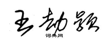朱锡荣王劫颖草书个性签名怎么写