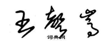 朱锡荣王声嵩草书个性签名怎么写
