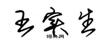 朱锡荣王实生草书个性签名怎么写