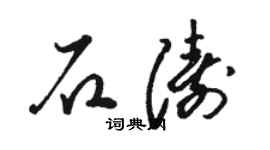 骆恒光石涛草书个性签名怎么写