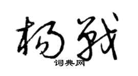 曾庆福杨战草书个性签名怎么写