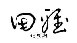 曾庆福田雅草书个性签名怎么写