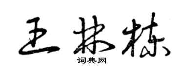 曾庆福王林栋草书个性签名怎么写