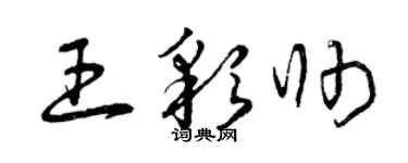 曾庆福王彩帅草书个性签名怎么写