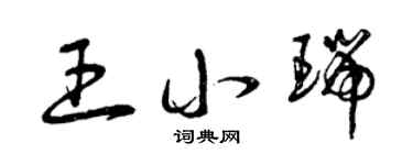 曾庆福王小瑞草书个性签名怎么写