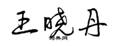 曾庆福王晓丹草书个性签名怎么写