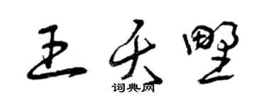 曾庆福王夭野草书个性签名怎么写