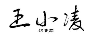 曾庆福王小凌草书个性签名怎么写