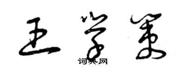 曾庆福王学策草书个性签名怎么写