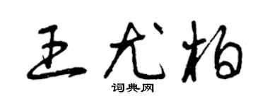 曾庆福王尤柏草书个性签名怎么写