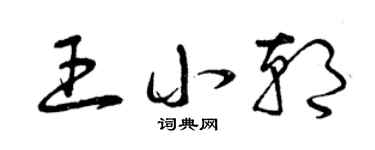 曾庆福王小朝草书个性签名怎么写