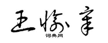 曾庆福王愉章草书个性签名怎么写