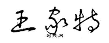 曾庆福王家特草书个性签名怎么写