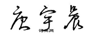 曾庆福唐宇晨草书个性签名怎么写