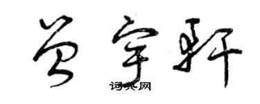 曾庆福曾宇轩草书个性签名怎么写