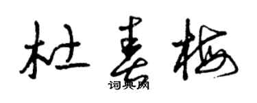 曾庆福杜春梅草书个性签名怎么写