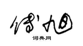 朱锡荣傅旭草书个性签名怎么写