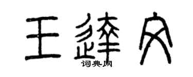曾庆福王达文篆书个性签名怎么写