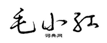 曾庆福毛小红草书个性签名怎么写