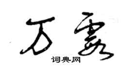 曾庆福万霞草书个性签名怎么写
