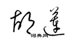 梁锦英胡莲草书个性签名怎么写