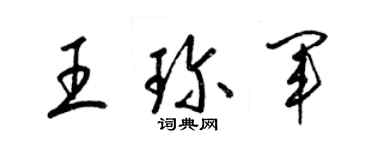 梁锦英王珍军草书个性签名怎么写