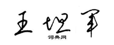 梁锦英王坦军草书个性签名怎么写