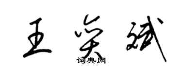 梁锦英王奕斌草书个性签名怎么写