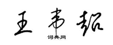 梁锦英王韦超草书个性签名怎么写
