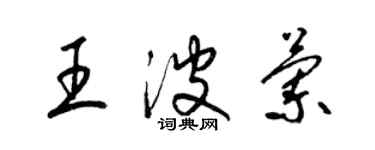 梁锦英王波兰草书个性签名怎么写
