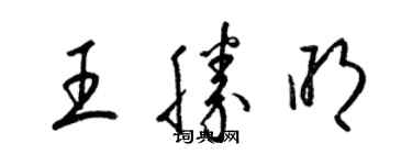 梁锦英王胜明草书个性签名怎么写