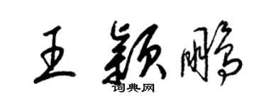 梁锦英王颖鹏草书个性签名怎么写