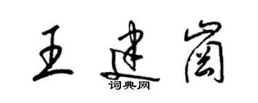 梁锦英王建岗草书个性签名怎么写