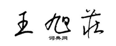 梁锦英王旭庄草书个性签名怎么写