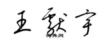 梁锦英王献宇草书个性签名怎么写