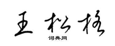 梁锦英王松格草书个性签名怎么写