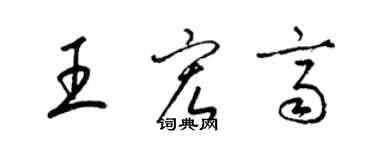 梁锦英王宏齐草书个性签名怎么写