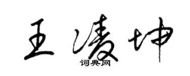 梁锦英王凌坤草书个性签名怎么写