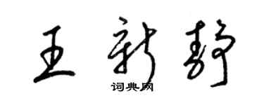 梁锦英王新静草书个性签名怎么写
