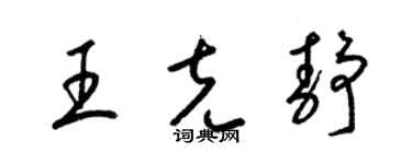 梁锦英王克静草书个性签名怎么写