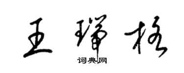 梁锦英王瑞格草书个性签名怎么写