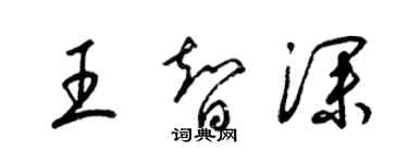 梁锦英王智深草书个性签名怎么写